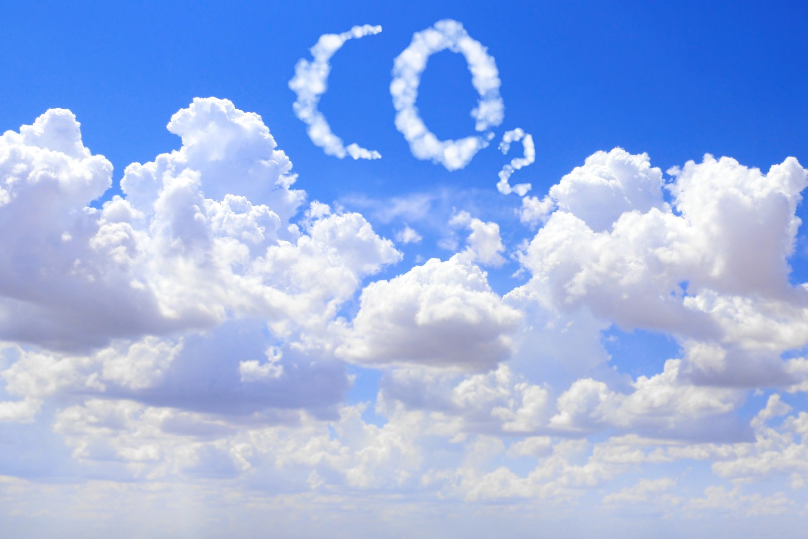 云层中的二氧化碳符号