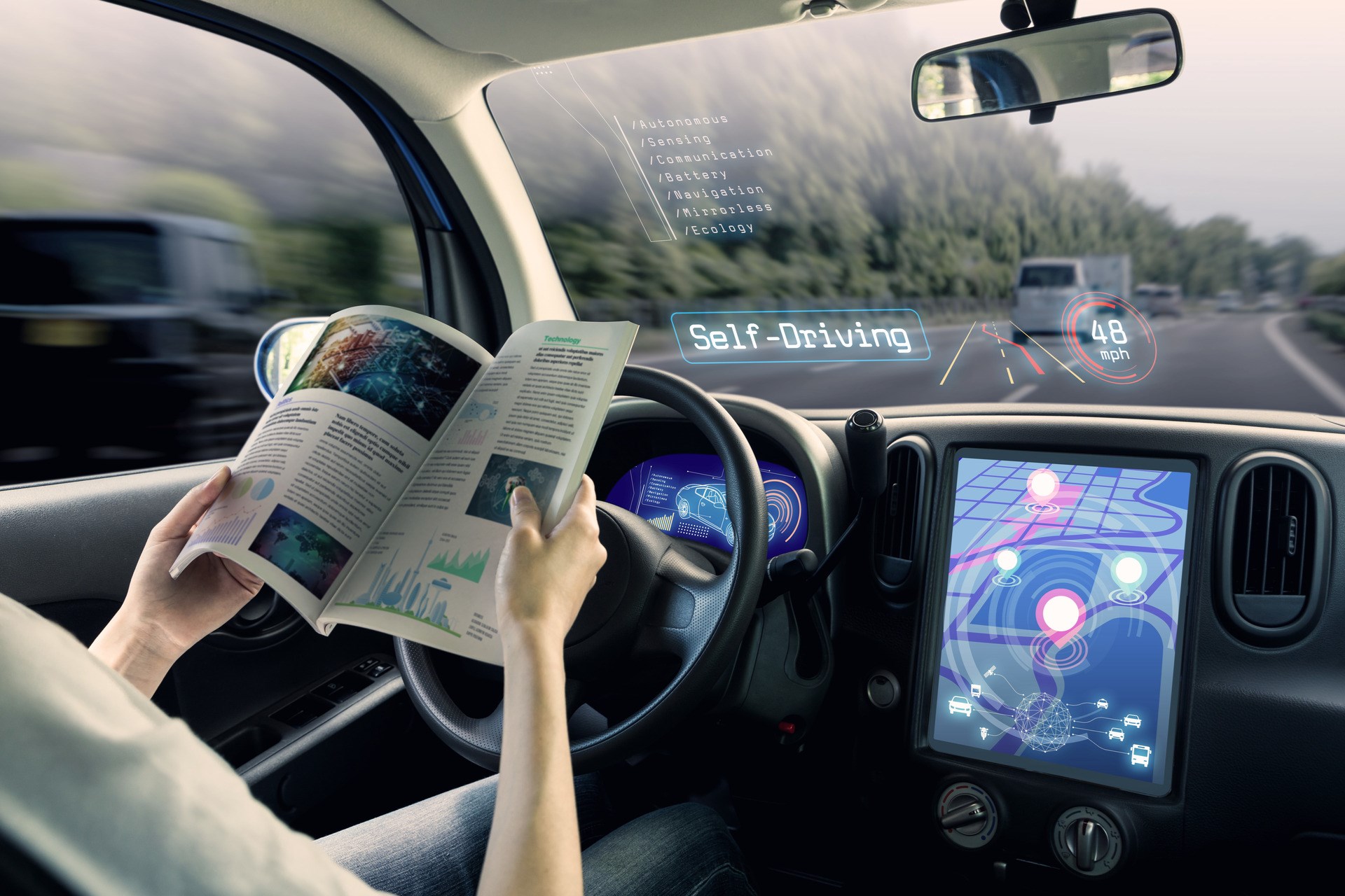 ADAS sensors allow relaxed autonmous driving in the future
