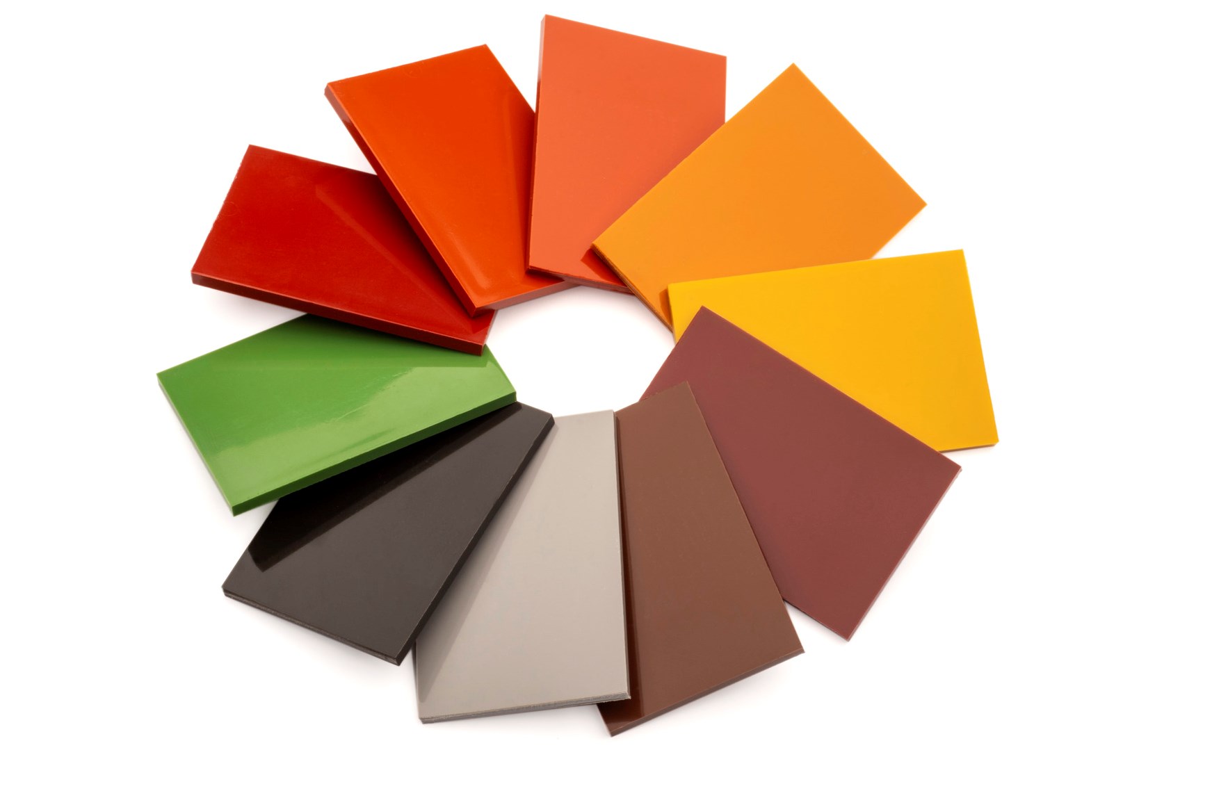 Kunststoff-Muster eingefärbt mit Colorthern和Bayferrox Pigmenten
