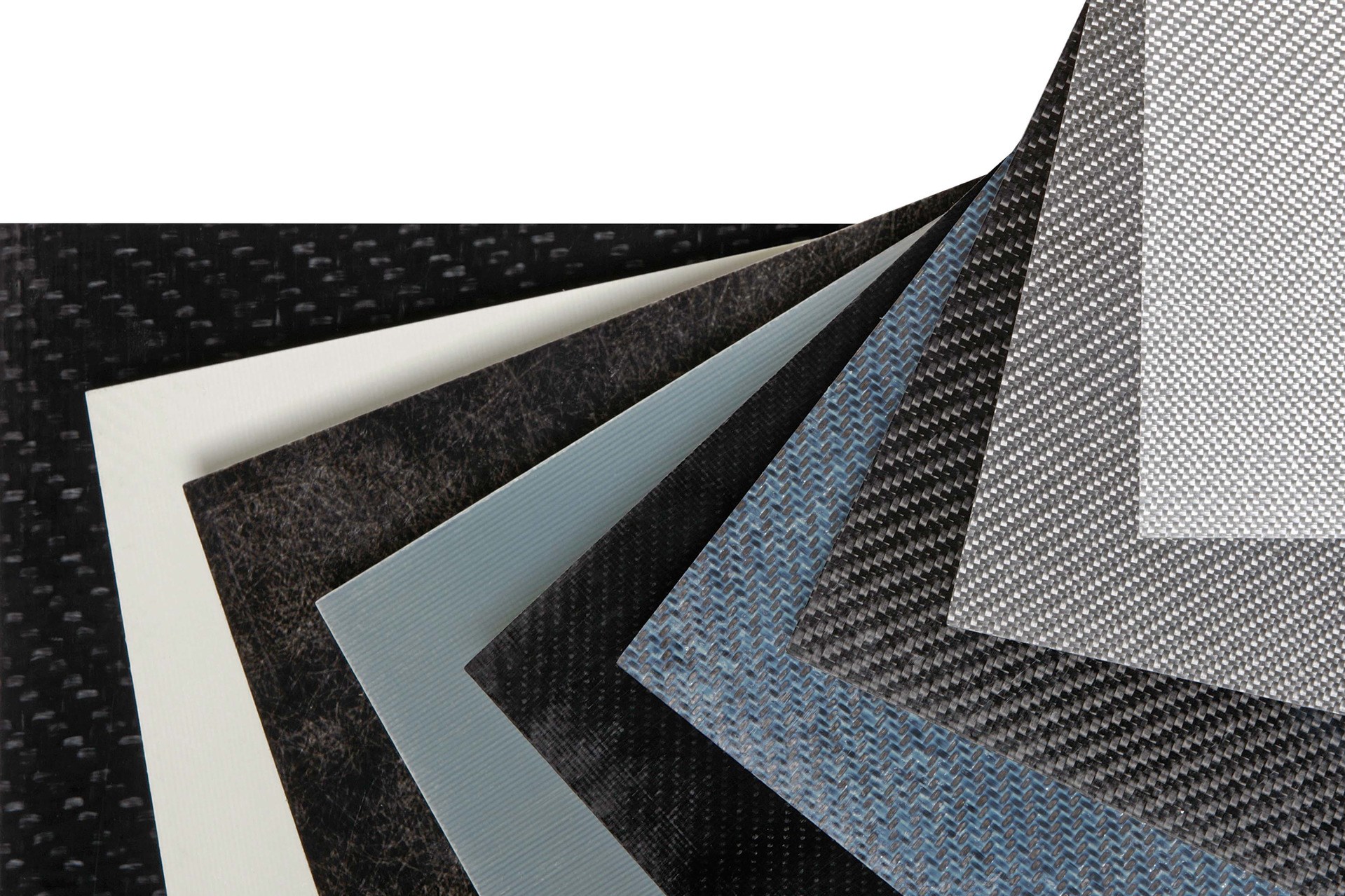 Tepex板材，不同的纸张颜色，材料选择，碳，玻璃，复合板